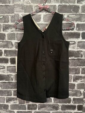 Gray Label sleeveless dress gray button front organic cotton
